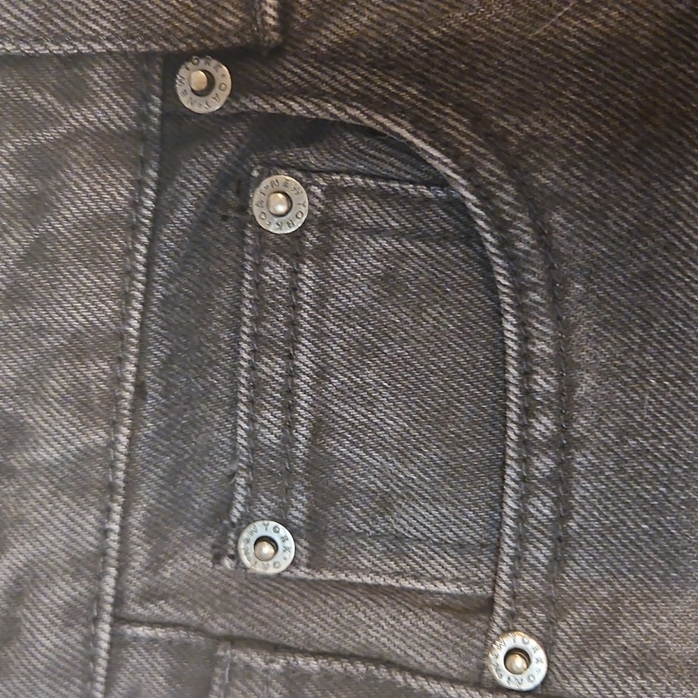 NWT Oat New York High Rise Straight Split Cuff Faded Black Jeans Denim Sz. 26 - Picture 7 of 8